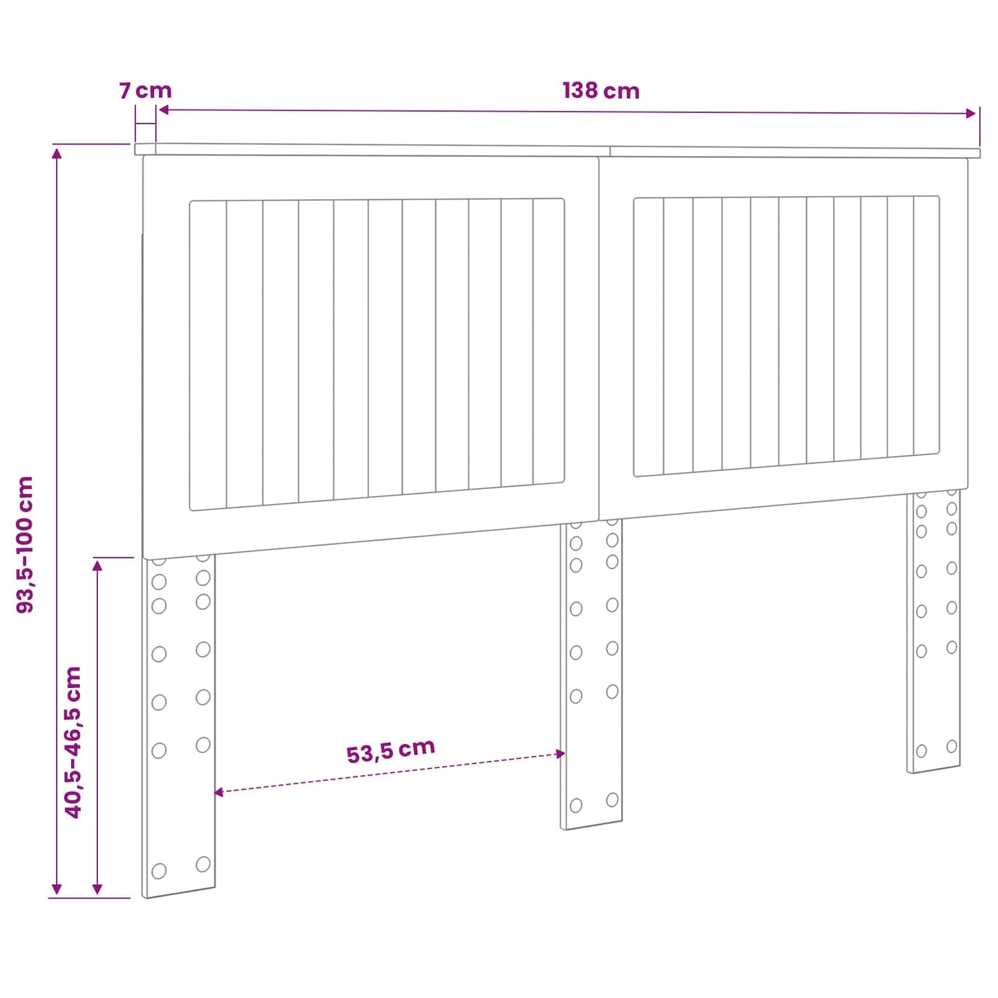 Headboard Brown Oak Engineered wood