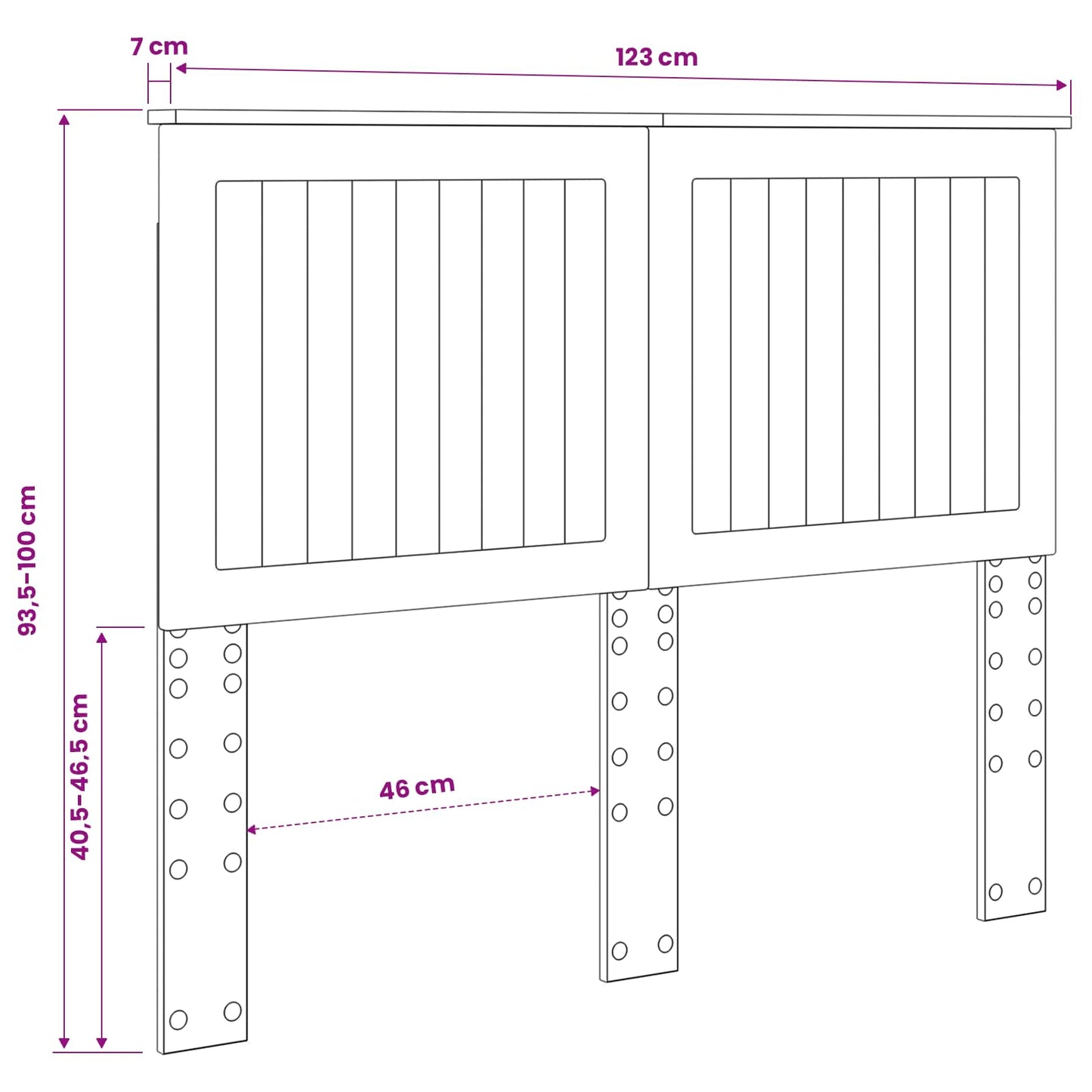 Headboard Gloss White Engineered wood