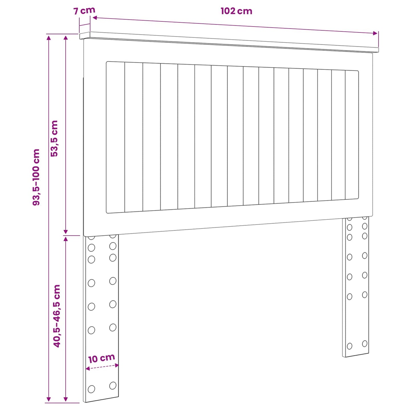Headboard Gloss White Engineered wood