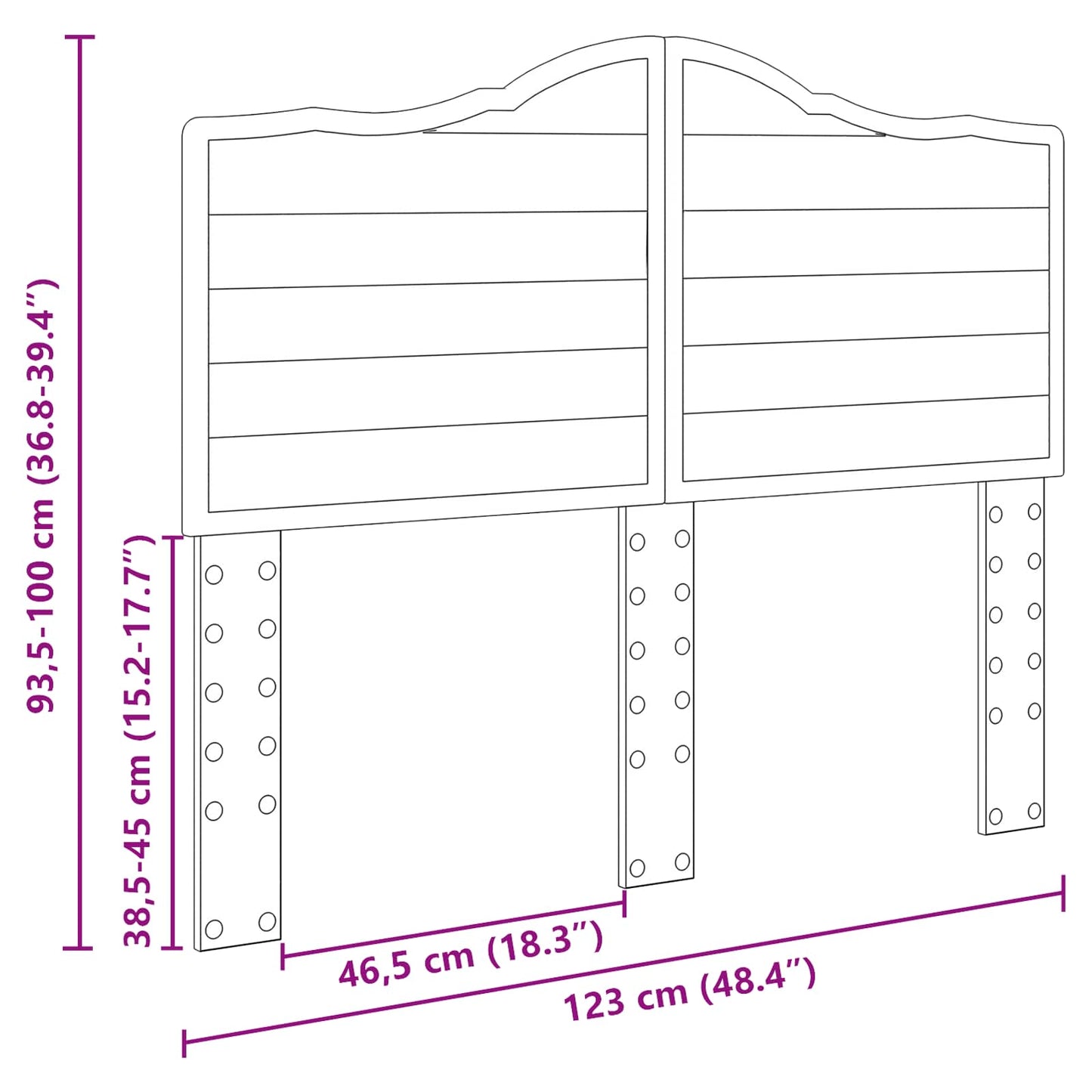 Headboard Sonoma Oak Engineered wood