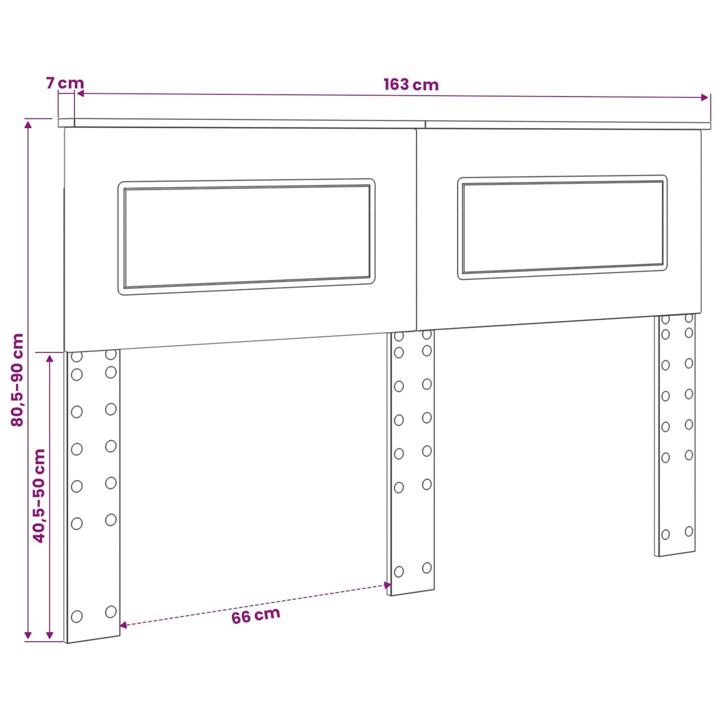 Headboard Gloss White Engineered wood