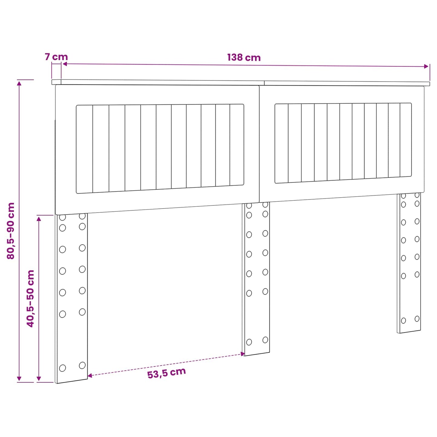 Headboard Black Oak Engineered wood