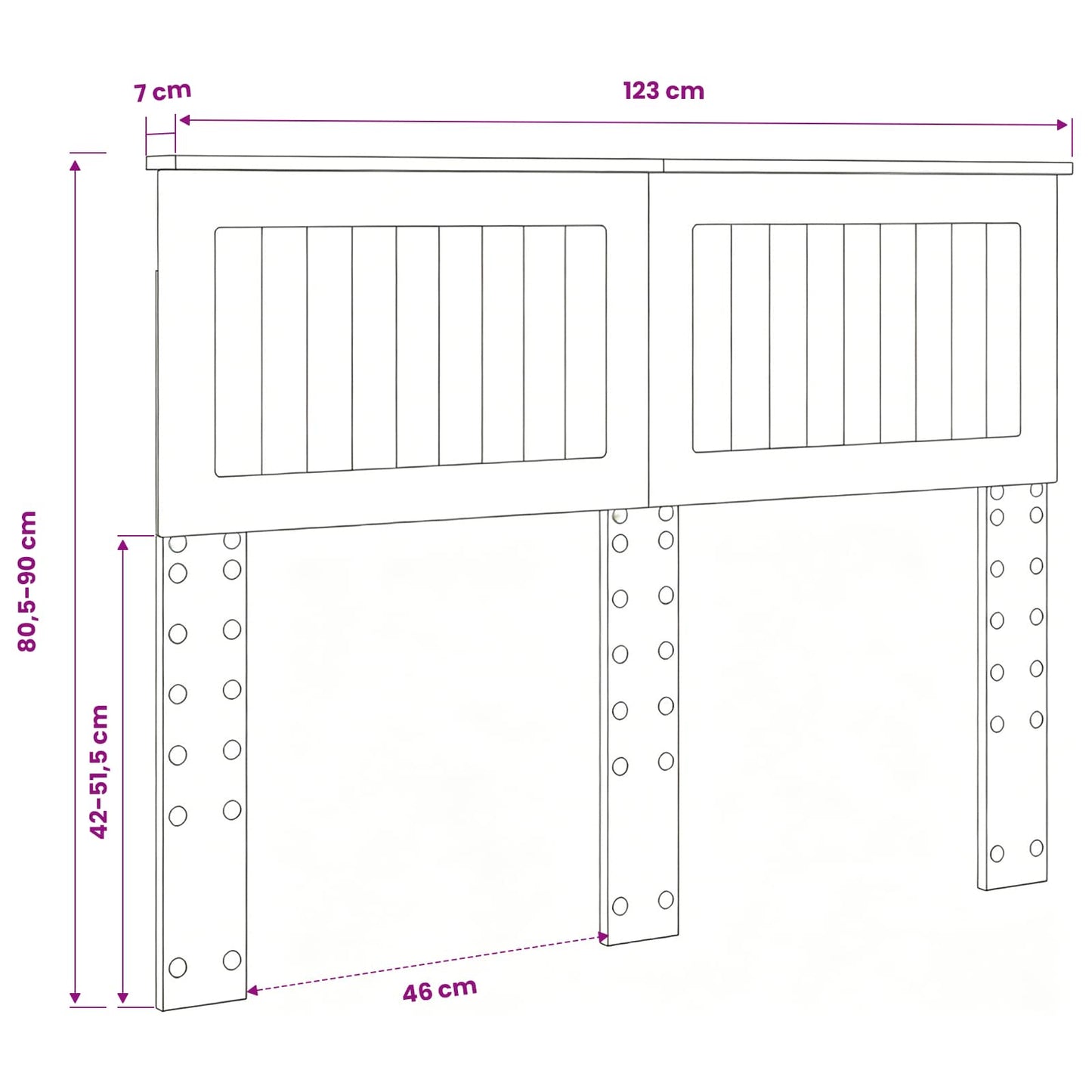 Headboard Sonoma Oak Engineered wood