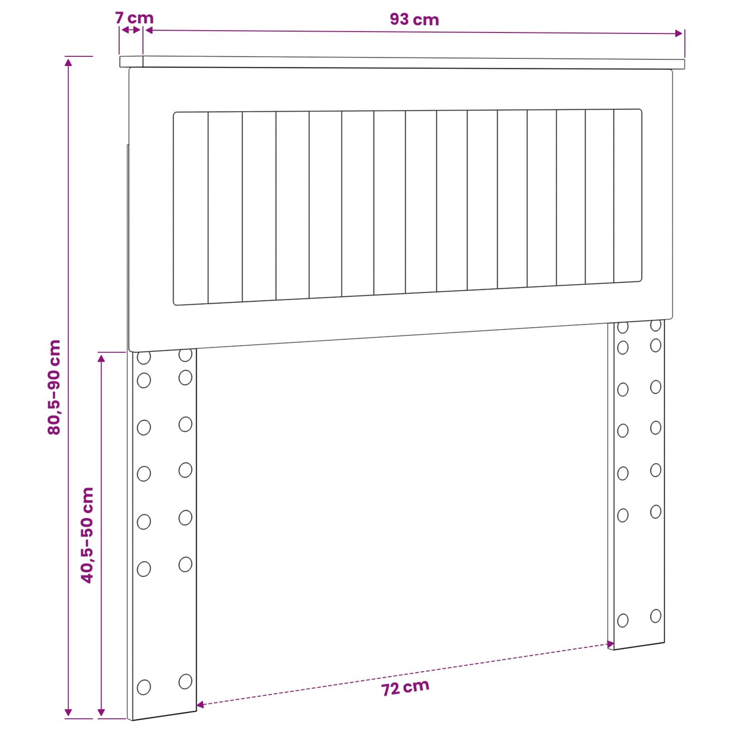 Headboard Artisan Oak Engineered wood