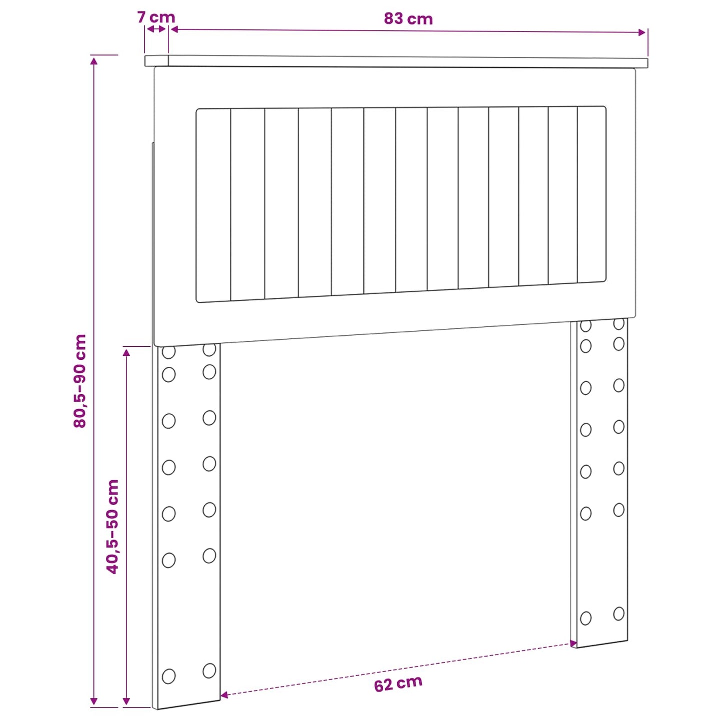 Headboard Sonoma Oak Engineered wood