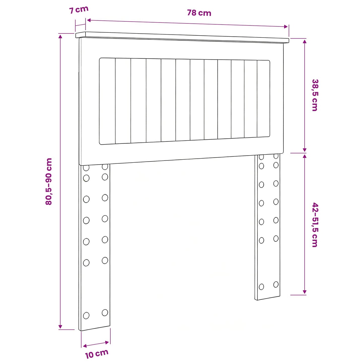 Headboard Sonoma Oak Engineered wood