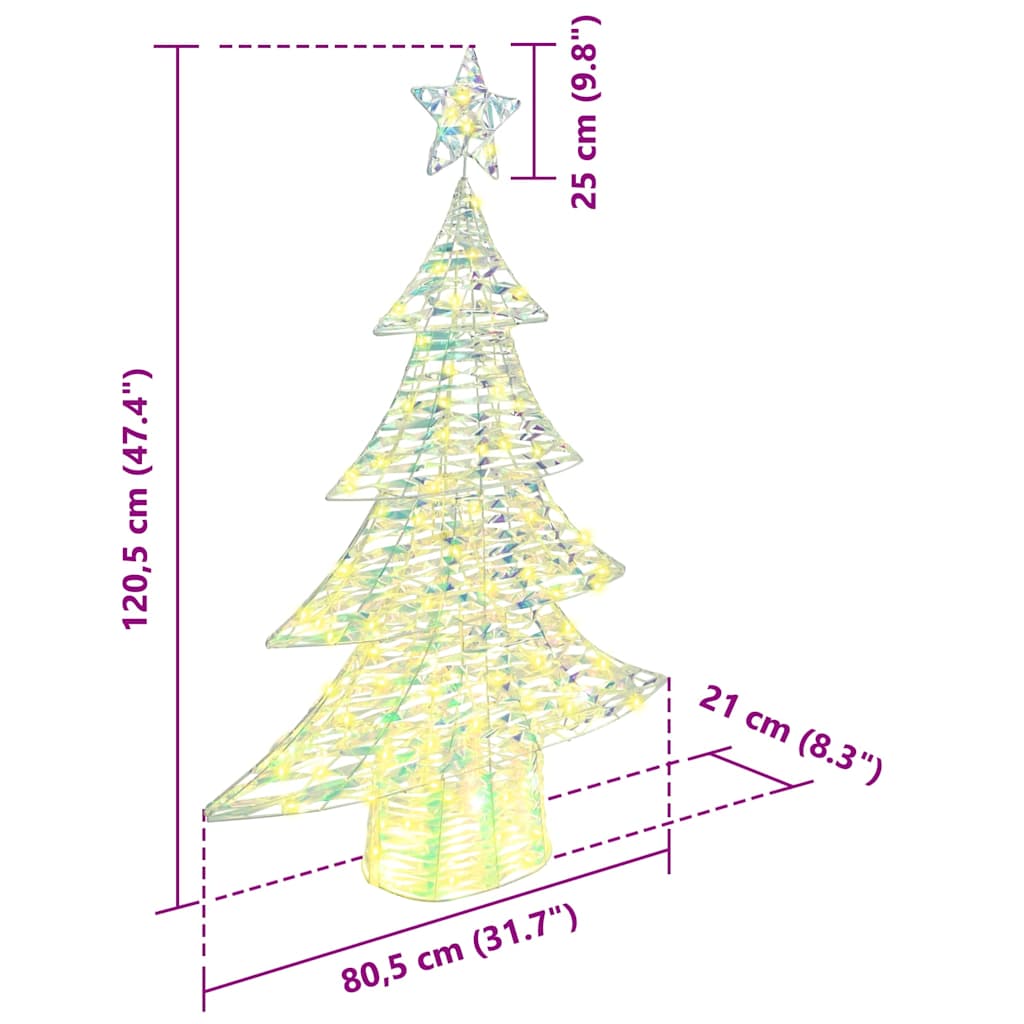 Christmas Tree 120 LEDs Warm white 120.5 cm PET