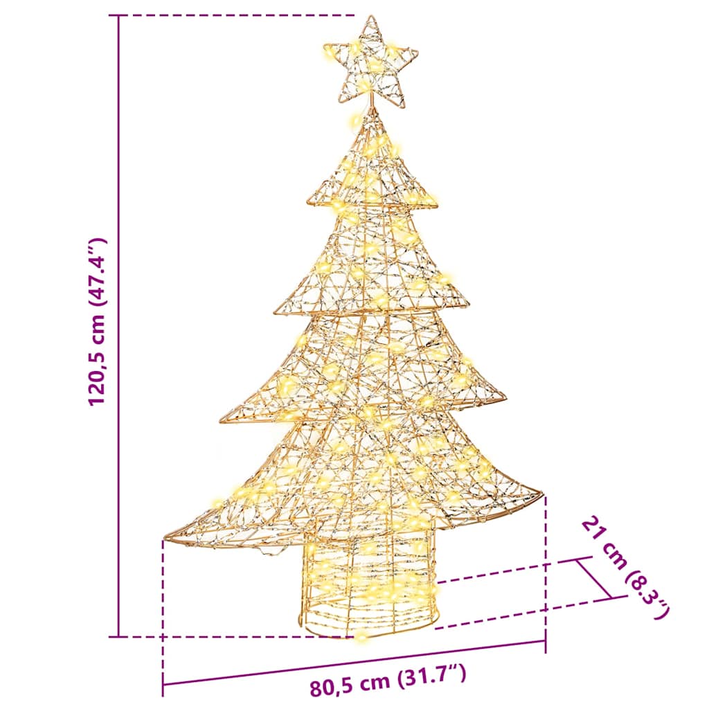 Christmas Tree 120 LEDs Warm white 120.5 cm PET