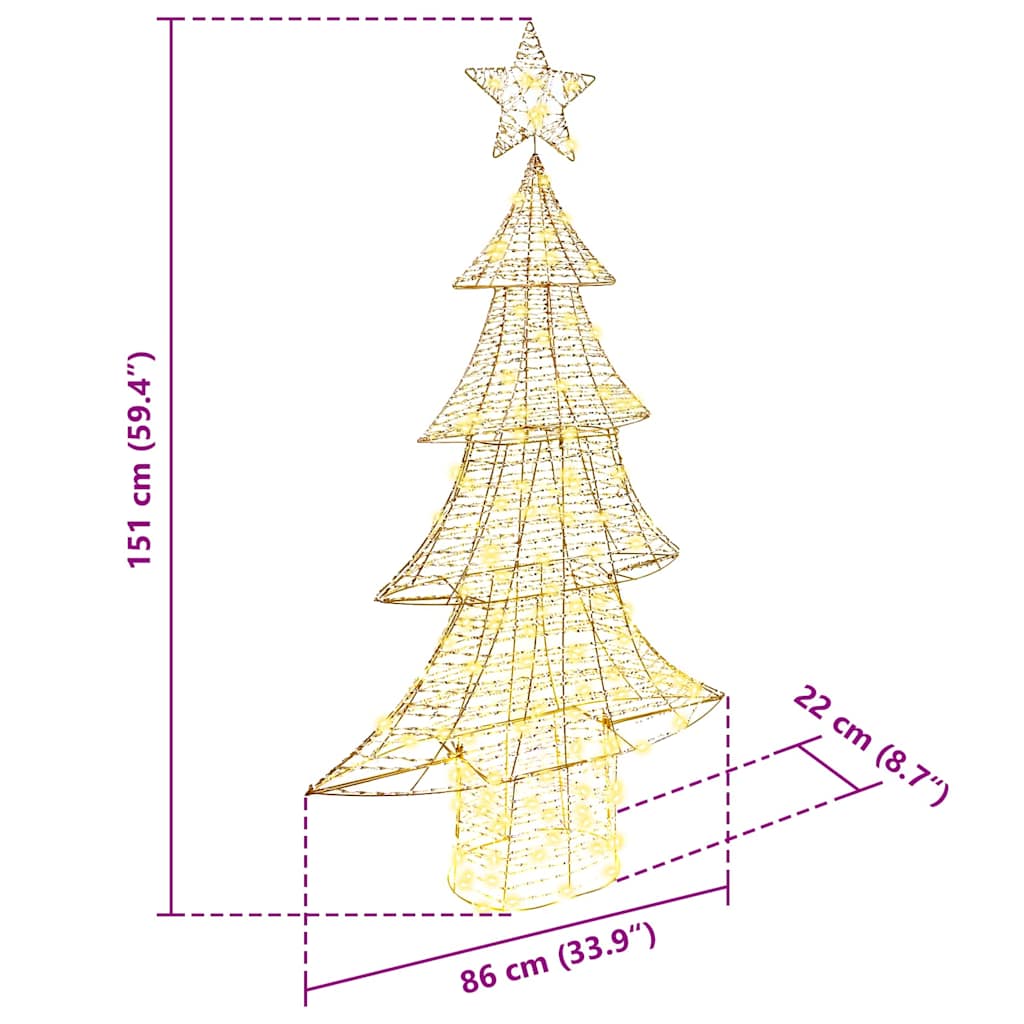 Christmas Tree 160 LEDs Warm white 151 cm PET