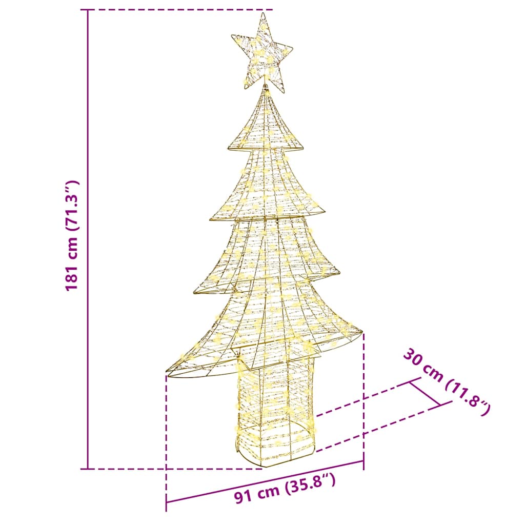Christmas Tree 240 LEDs Warm white 181 cm PET