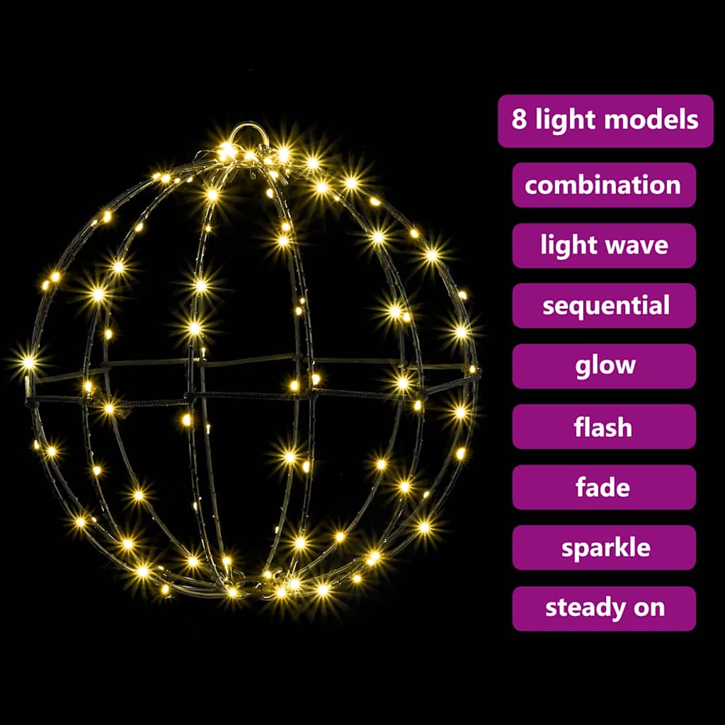 Ball with 96 LEDs Warm white 30 cm Metal