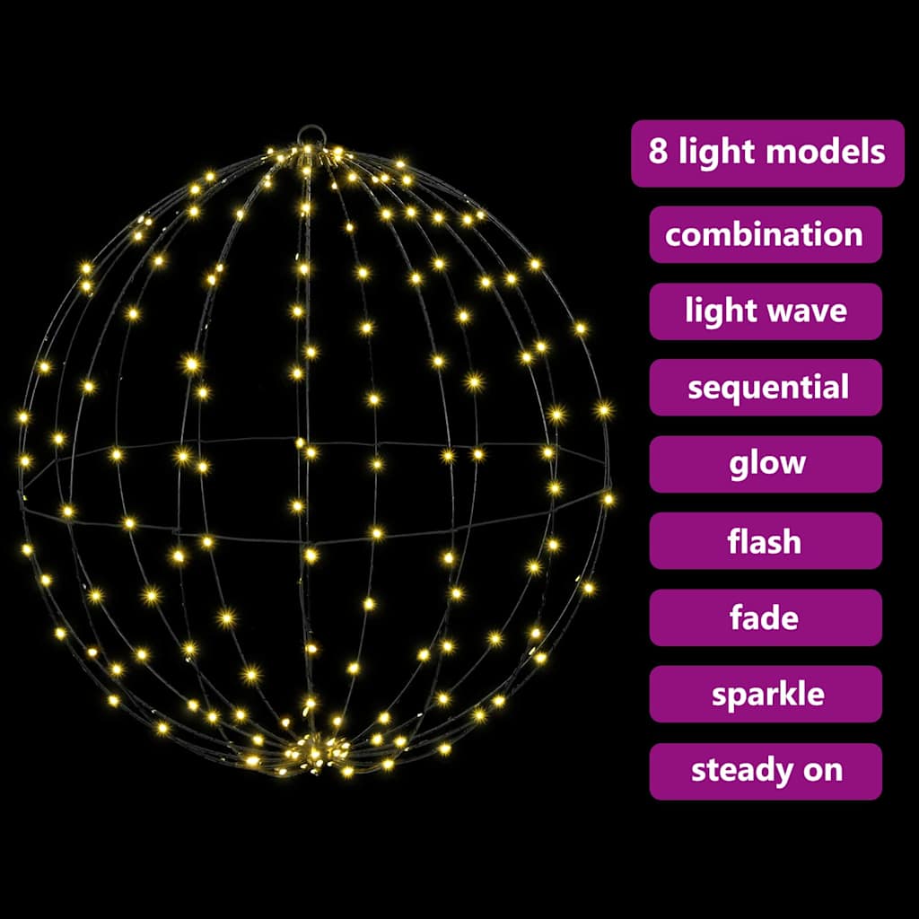 Ball with 192 LEDs Warm white 60 cm Metal