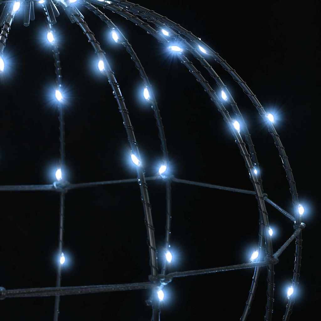 Ball with 320 LEDs 2 pcs Cold white 50 cm Metal