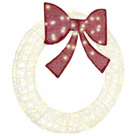 Wreath 80 LEDs Warm white 92 x 92 x 9.5 cm Acrylic