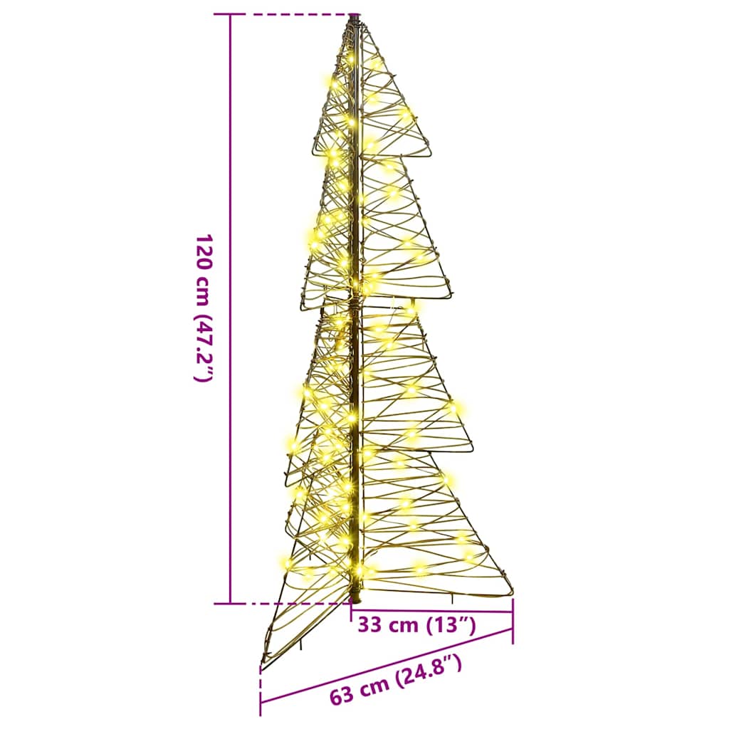 Christmas Tree 100 LEDs Warm White 120 cm Rattan