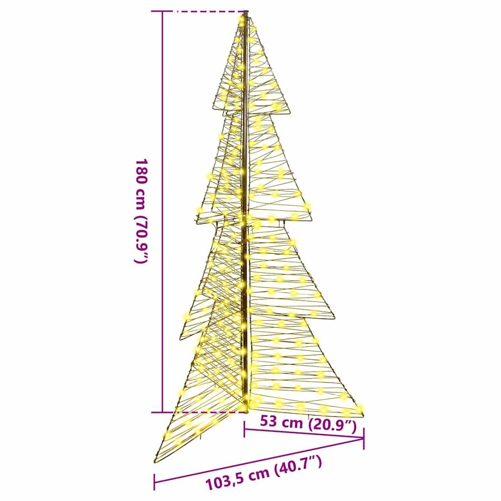 Christmas Tree 240 LEDs Warm White 180 cm Rattan