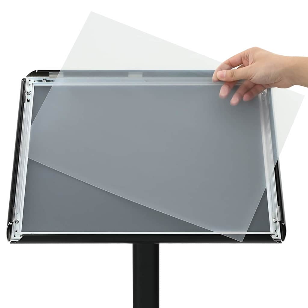 Pedestal Poster Stand A4 Cast Iron Black
