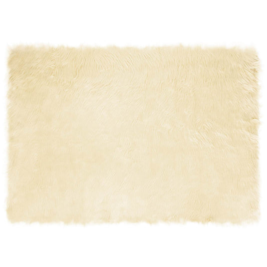 Faux Sheepskin Rug TAFALLA Cream 160 x 230 cm Polyester