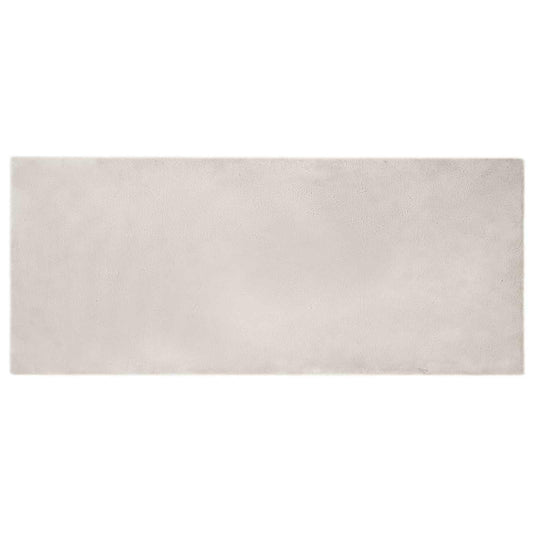 Anti-Slip Faux Rabbit Fur Rug OLITE Beige 80 x 200 cm Polyester