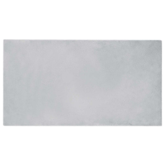 Anti-Slip Faux Rabbit Fur Rug OLITE Grey 80 x 150 cm Polyester