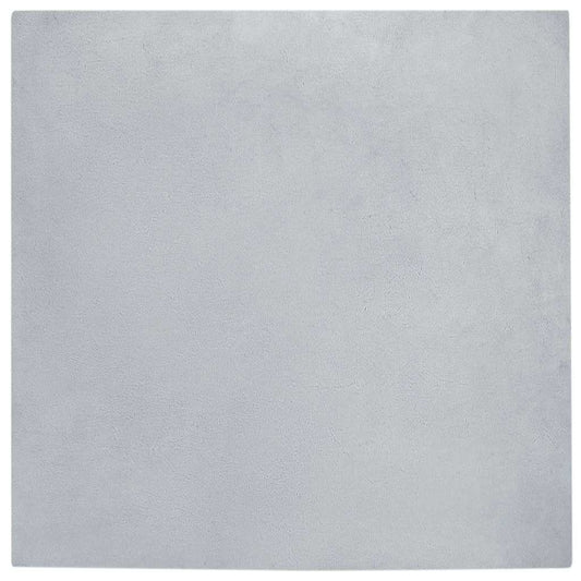 Anti-Slip Faux Rabbit Fur Rug OLITE Grey 200 x 200 cm Polyester