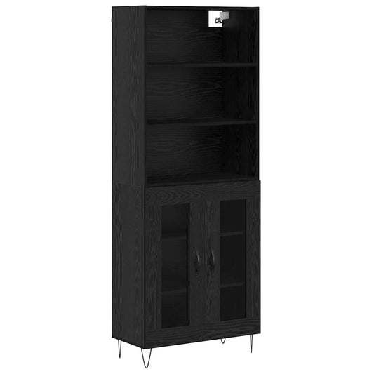 Highboard 2 pcs Black Oak 69.5 x 34 x 180 cm