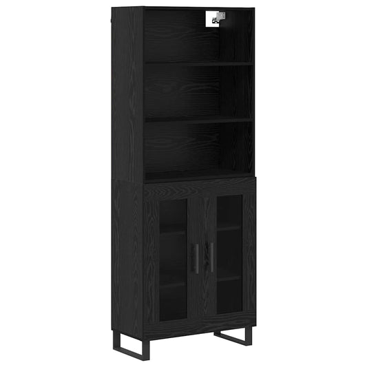 Highboard 2 pcs Black Oak 69.5 x 34 x 180 cm