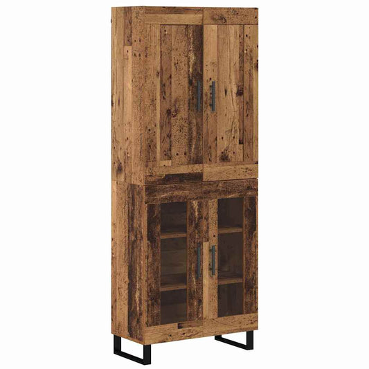 Highboard 2 pcs Old Wood 69.5 x 34 x 180 cm