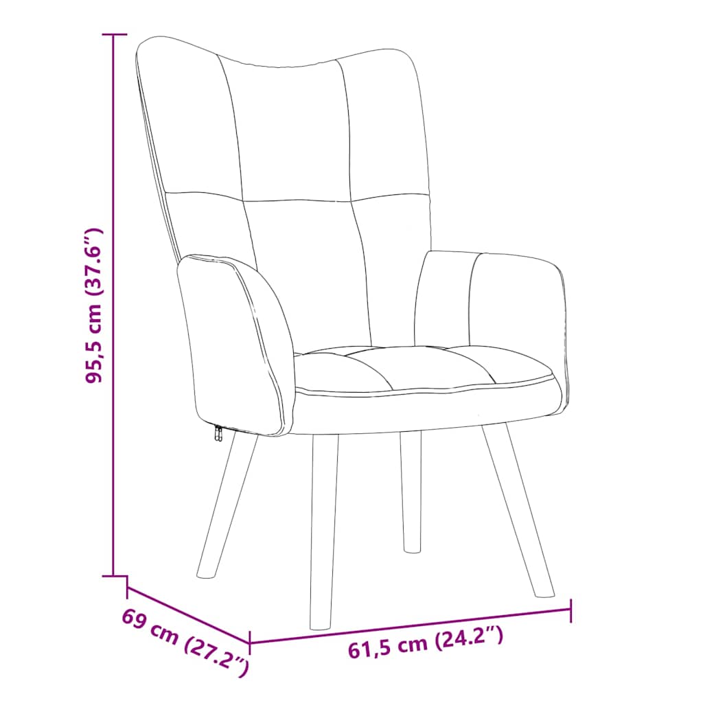 Relaxing Chair Black Velvet