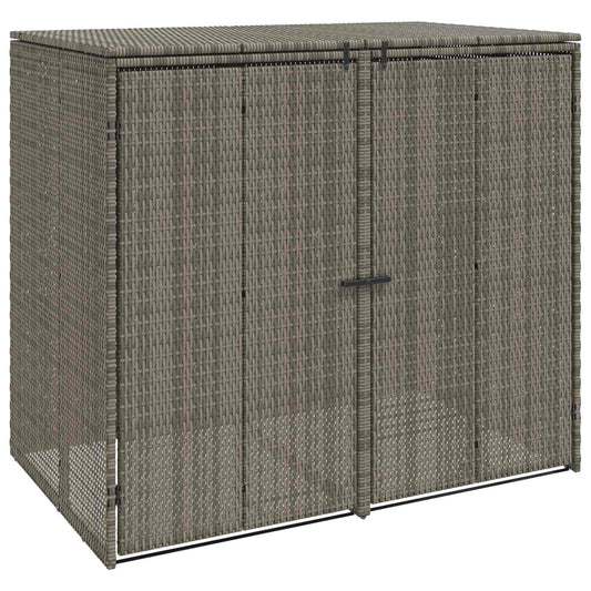 Box Garbage Bin Box 2 pcs Grey 130 x 80 x 115 cm Polyethylene