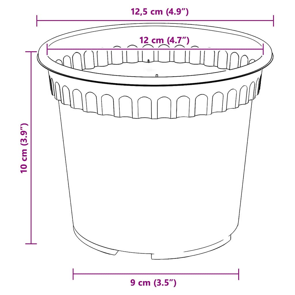 Plant Pots 6 pcs Brick Red Plastic