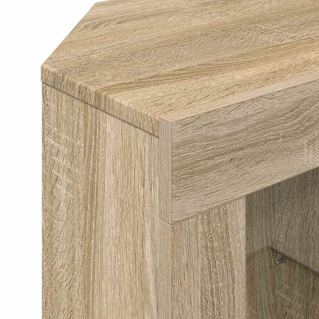 Corner LED TV Cabinet 100 x 40 x 50 cm Sonoma Oak