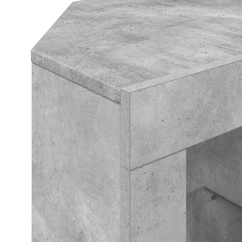 Corner LED TV Cabinet 100 x 40 x 50 cm Concrete Grey