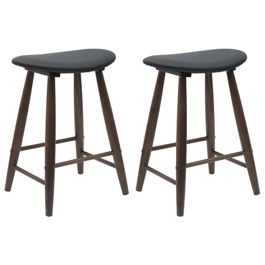 Dining Chairs 2 pcs Solid Rubber Wood Light Brown