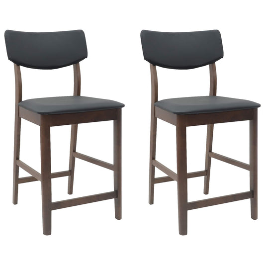 Dining Chairs 2 pcs Solid Rubber Wood Light Brown