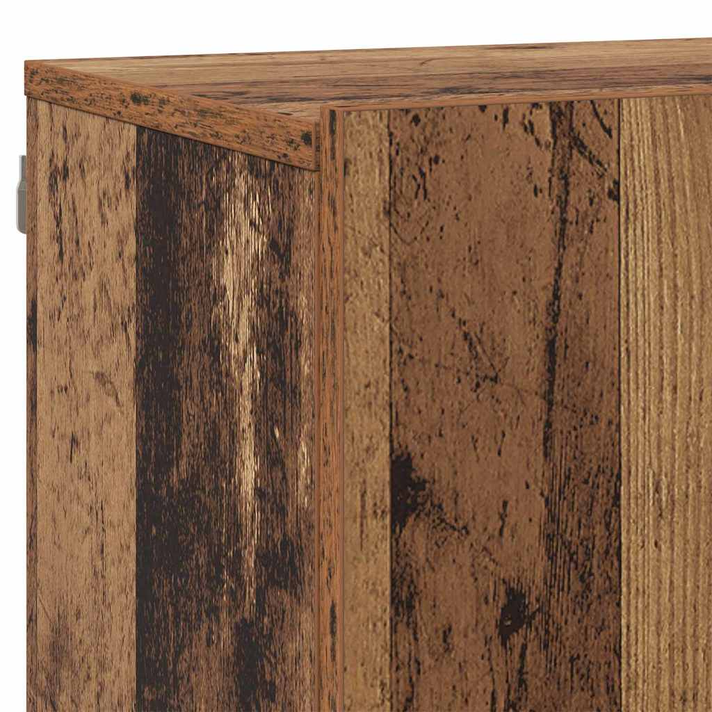 TV Wall Units with LED 5 pcs Old wood Engineered Wood