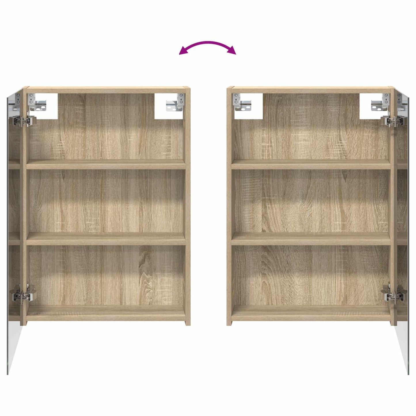 Bathroom Cabinet Set 3 pcs 130 x 14.5 x 70 cm Engineered wood