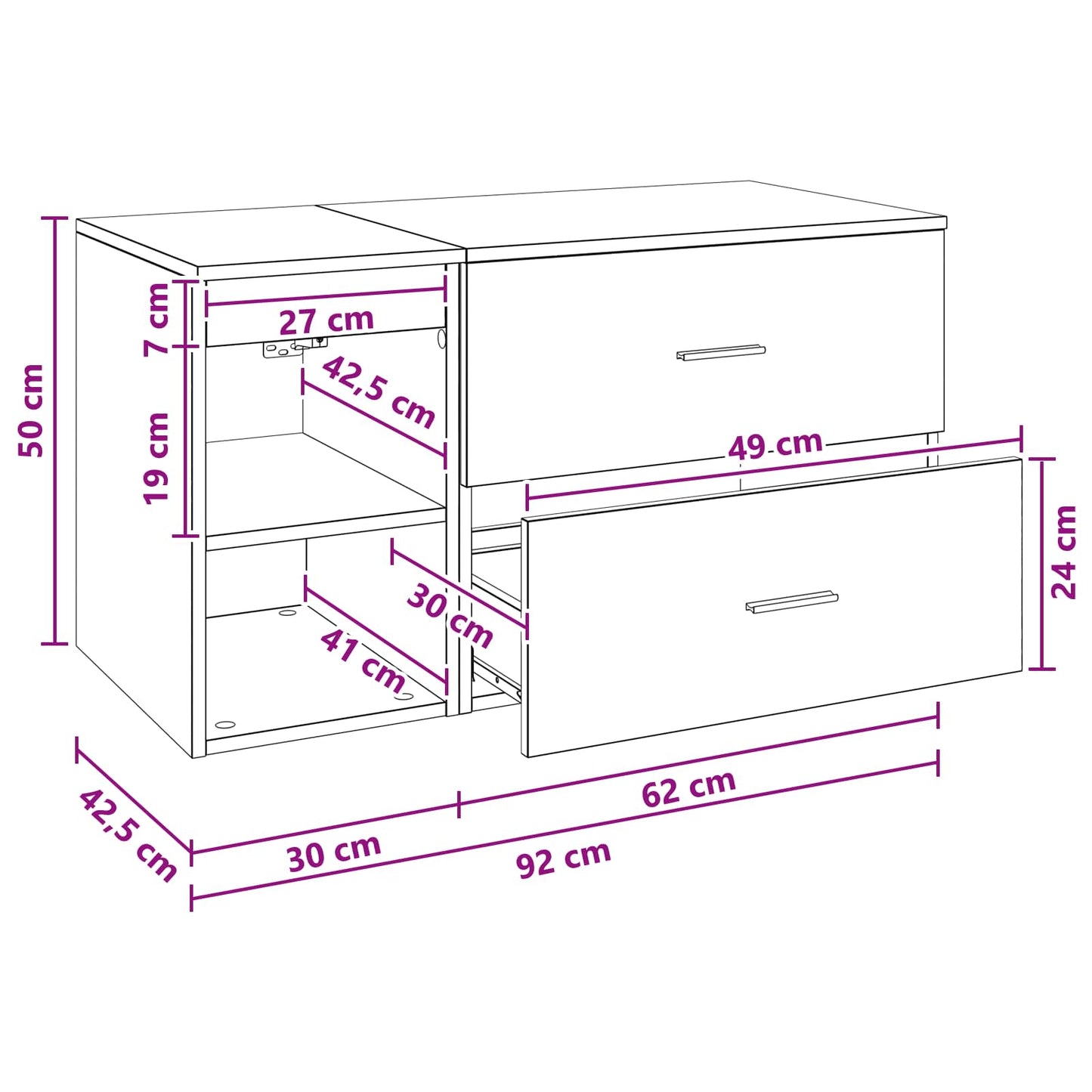 Bathroom Furniture Set 2 pcs White Engineered Wood
