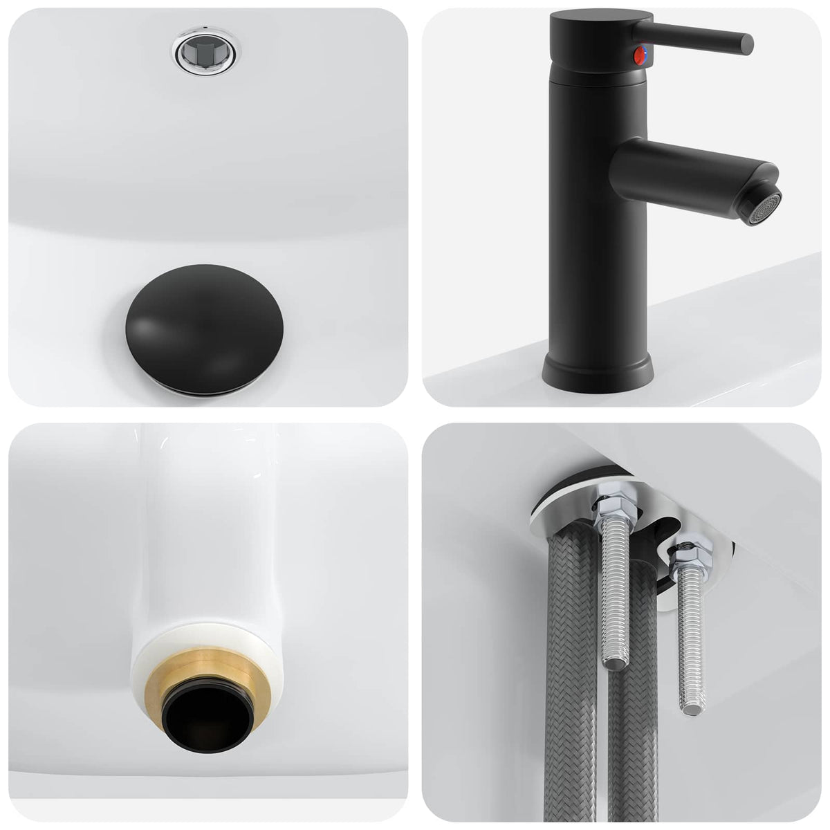 Bathroom Furniture Set Sonoma Oak 56 x 37.5 x 81 cm