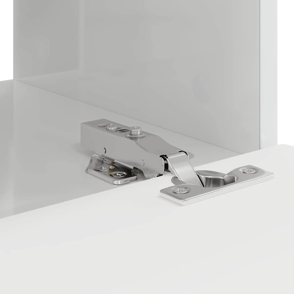 TV Wall Cabinet 2 pcs Gloss White Engineered Wood