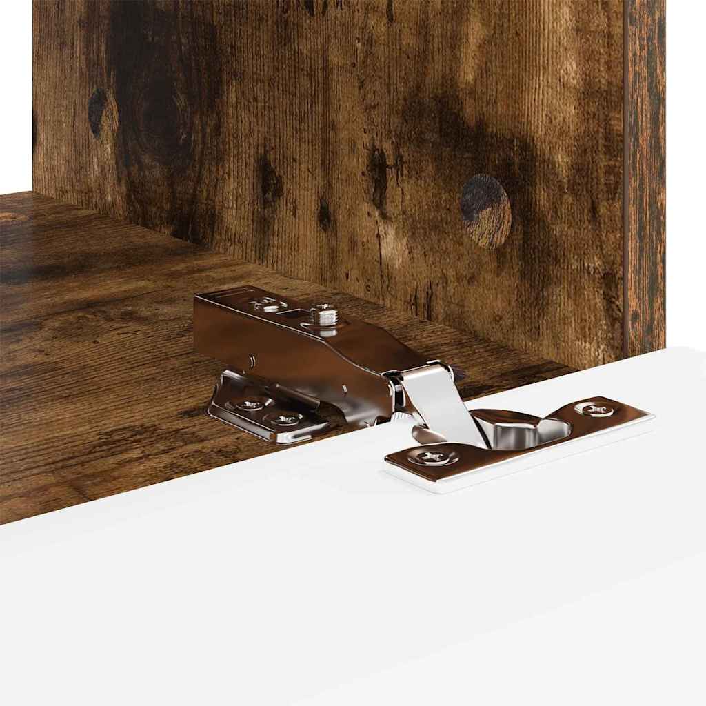 TV Wall Cabinet 2 pcs Smoked Oak Engineered Wood