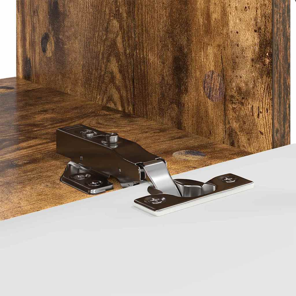 TV Wall Cabinet 2 pcs Smoked Oak Engineered Wood