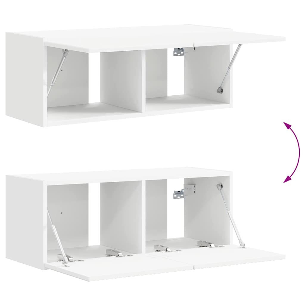 TV Wall Cabinet 78.5 x 31 x 29.5 cm White Engineered Wood