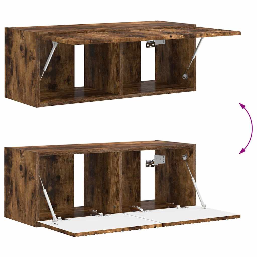 TV Wall Cabinet 78.5 x 31 x 29.5 cm Smoked Oak Engineered Wood