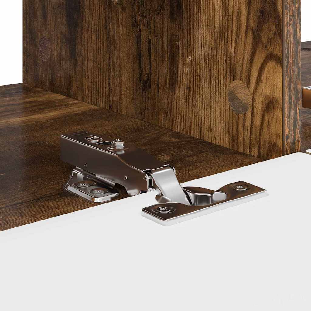 TV Wall Cabinet 2 pcs Smoked Oak Engineered Wood