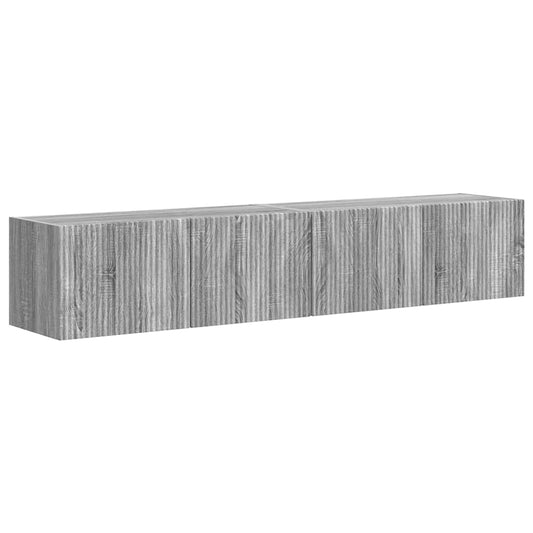 TV Wall Cabinet 2 pcs Grey Sonoma Engineered Wood