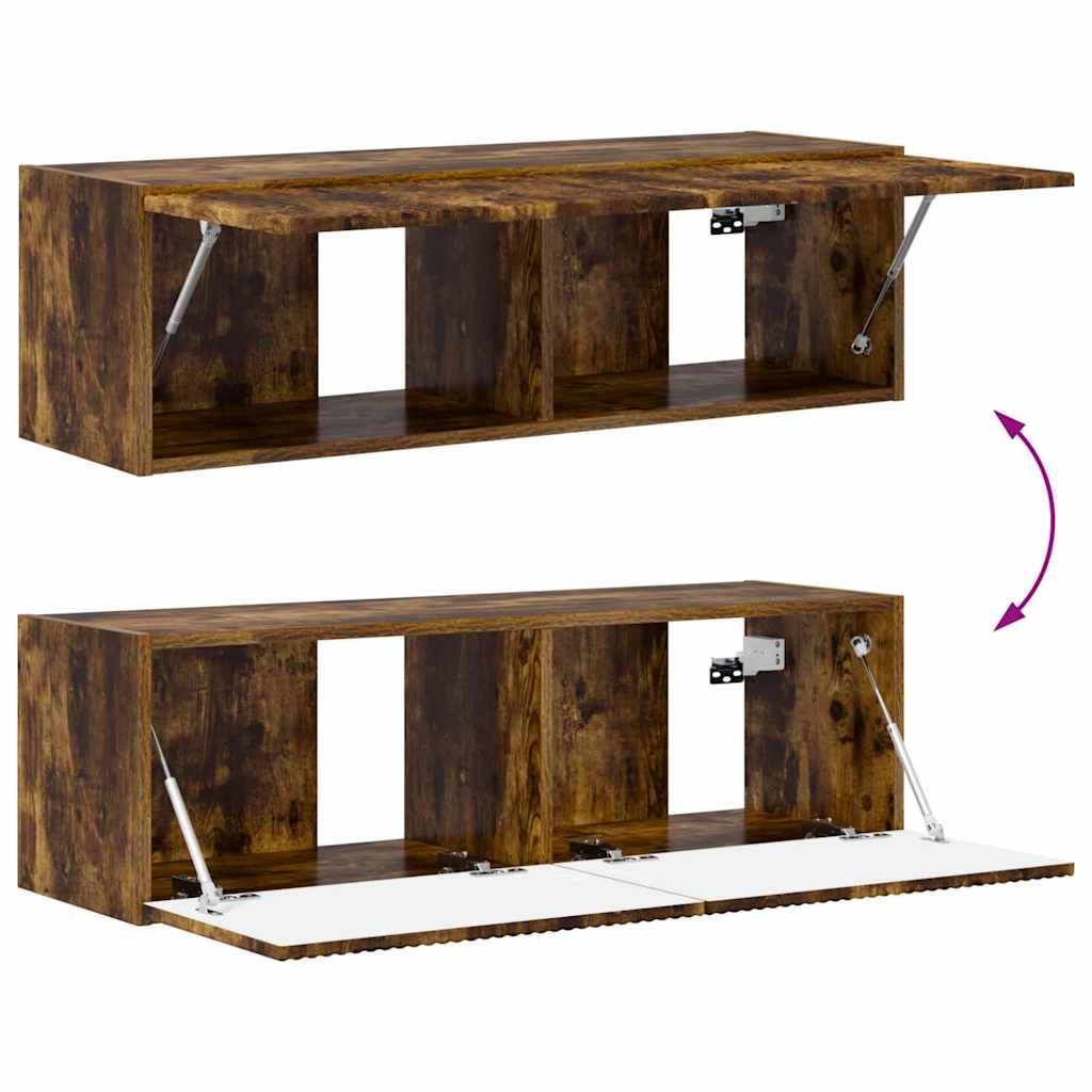 TV Wall Cabinet 98 x 31 x 29.5 cm Smoked Oak Engineered Wood