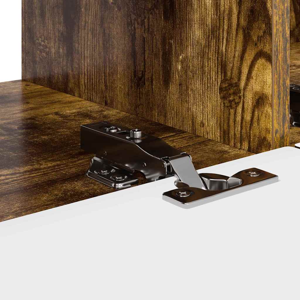 TV Wall Cabinet 2 pcs Smoked Oak Engineered Wood