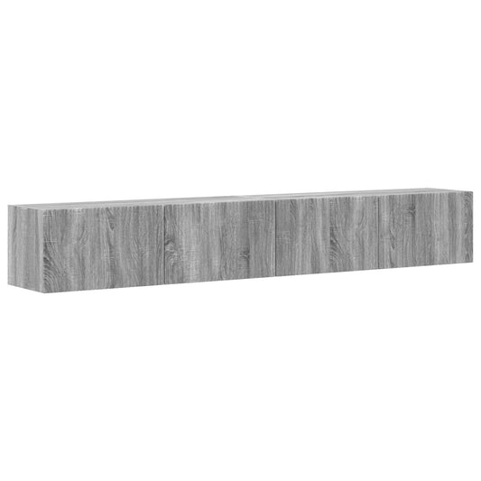 TV Wall Cabinet 2 pcs Grey Sonoma Engineered Wood