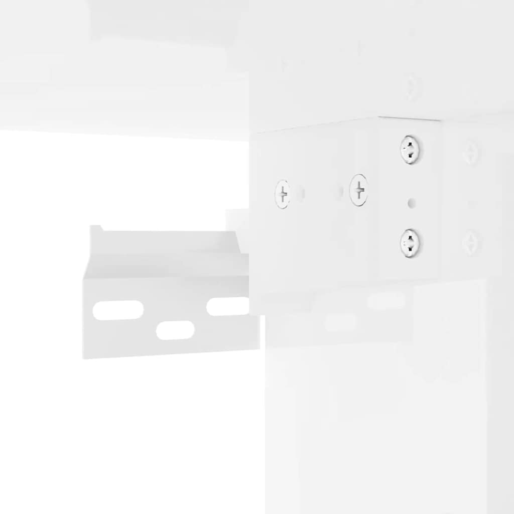 TV Wall Cabinet 30 x 31 x 60 cm Gloss White Engineered Wood